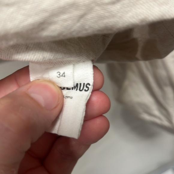 Jacquemus Mejean Cropped Linen Cotton Shirt White Oversized Button Down 34 XS - Picture 11 of 13